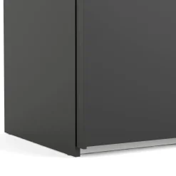 Guardaroba grande con specchio nero 242x220h cm - Catalina