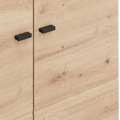 Guardaroba Grande Marrone Rovere Nodi Nero 4 Ripiani 3 Cassetti 183x211h cm, Appendiabiti - Rifreddoo