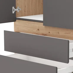 Guardaroba Grande Nero Antracite Nero Fume Appendiabiti 10 Ripiani 270x210h cm, 6 Ante - Nogaro