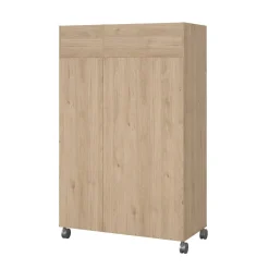Guardaroba grande salvaspazio rovere e beige 99x160h cm - Alfangon
