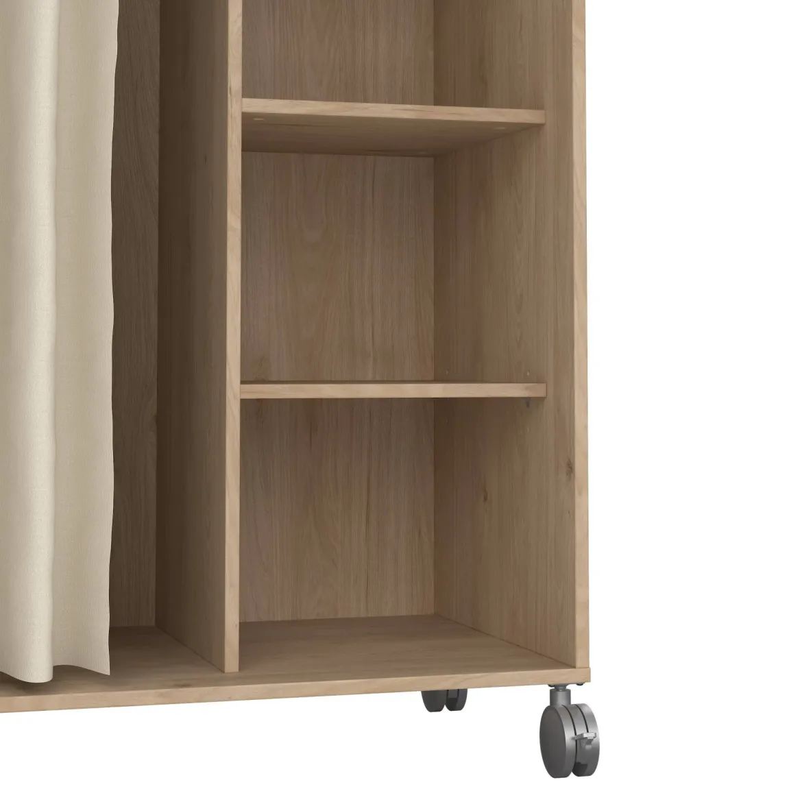 Guardaroba grande salvaspazio rovere e beige 99x160h cm - Alfangon