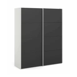 Guardaroba in legno bianco e nero 182x220h cm - Paeng