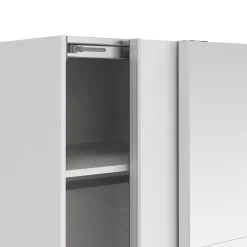 Guardaroba in legno bianco e trasparente 118x200h cm - Teheran