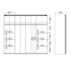 Guardaroba in legno bianco lucido 77x200h cm - Apollina