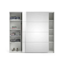 Guardaroba in legno bianco lucido 77x200h cm - Apollina