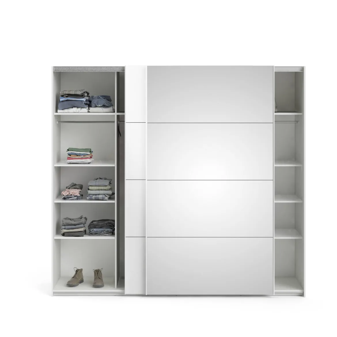 Guardaroba in legno bianco lucido 77x200h cm - Apollina