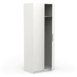 Guardaroba in legno bianco opaco 79x203h cm - Fioretta