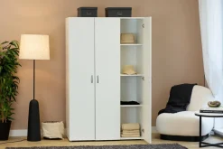Guardaroba in legno bianco 115x175h cm - Arley