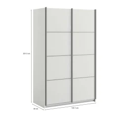 Guardaroba in legno bianco 135x200h cm - Ade