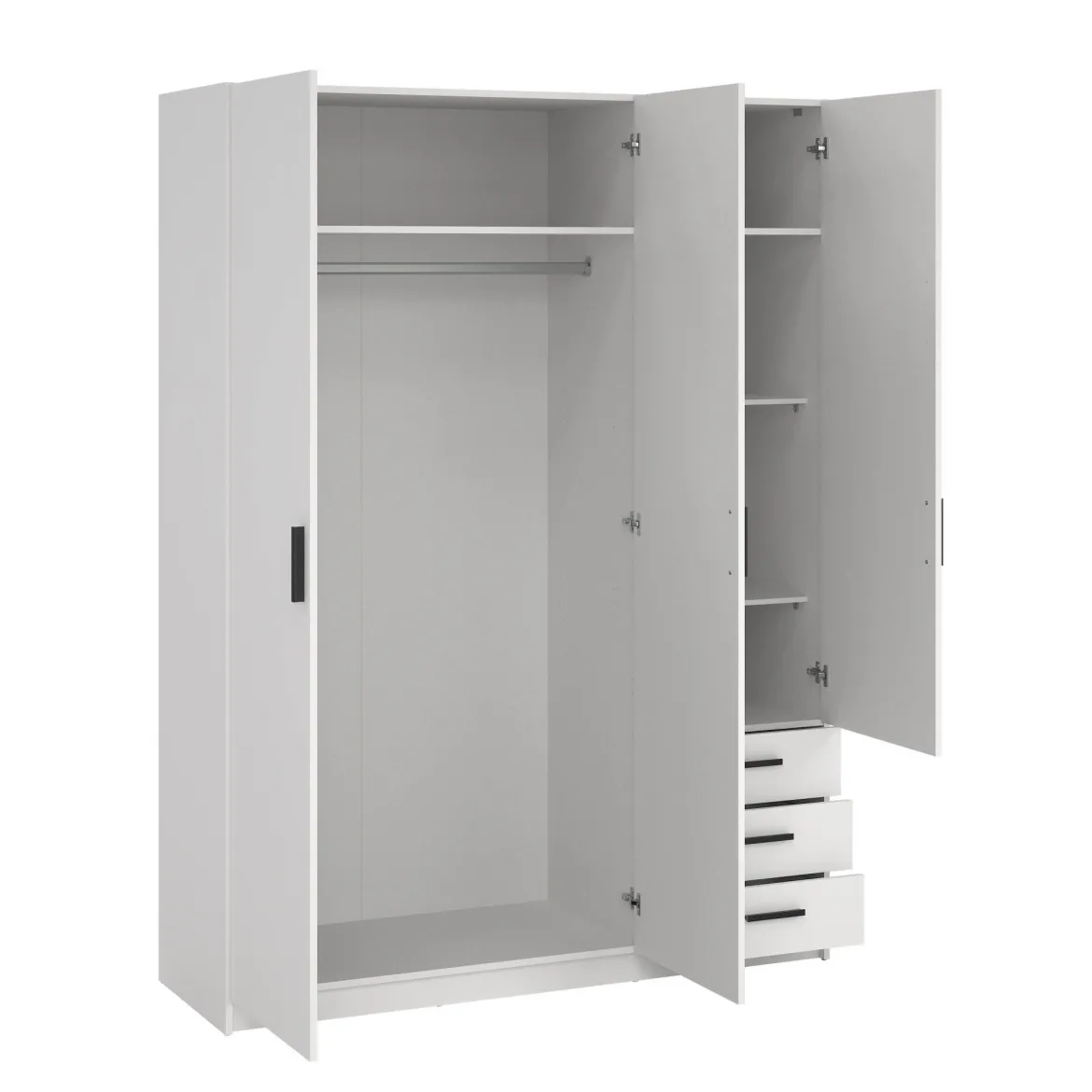 Guardaroba in legno bianco 147x200h cm - Simeon
