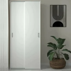 Guardaroba in legno bianco 77x175h cm - Cindy
