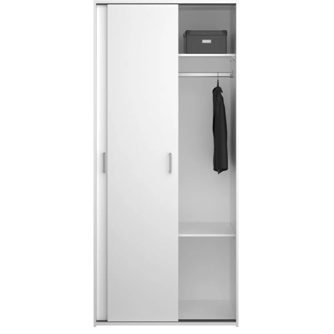 Guardaroba in legno bianco 77x175h cm - Cindy
