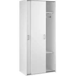 Guardaroba in legno bianco 77x175h cm - Cindy