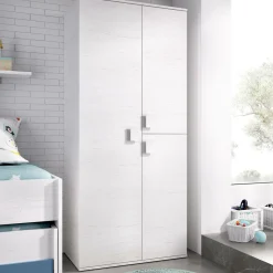 Guardaroba in legno bianco 96x200h cm - Albiolo