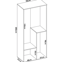 Guardaroba in legno bianco 96x200h cm - Albiolo