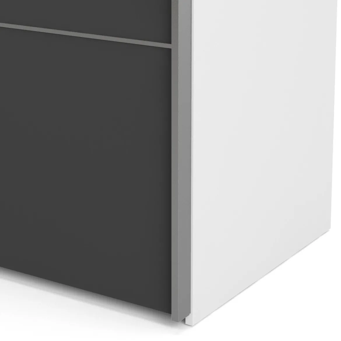 Guardaroba in legno grigio e bianco 182x201h cm - Accadia