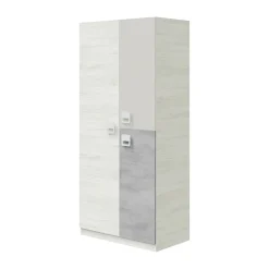 Guardaroba in legno grigio e cemento 90x200h cm - Aronia