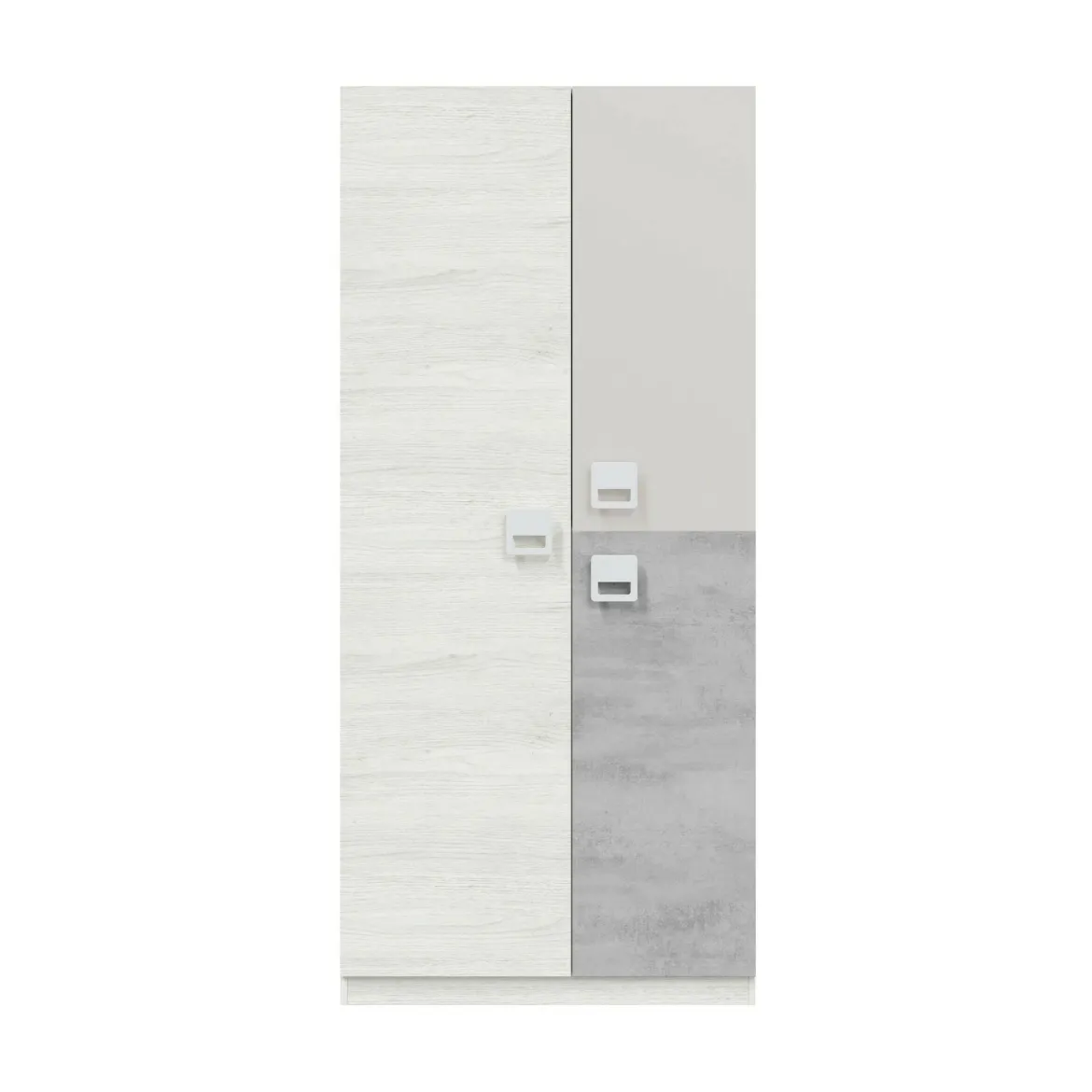 Guardaroba in legno grigio e cemento 90x200h cm - Aronia
