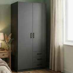 Guardaroba in legno grigio 98x200h cm - Sultani