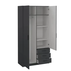 Guardaroba in legno grigio 98x200h cm - Sultani