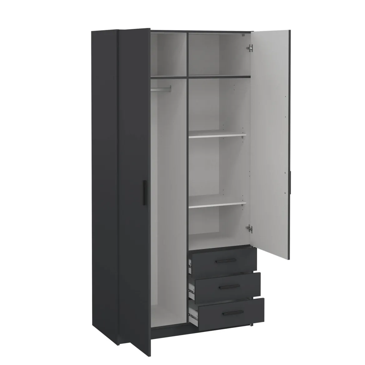 Guardaroba in legno grigio 98x200h cm - Sultani