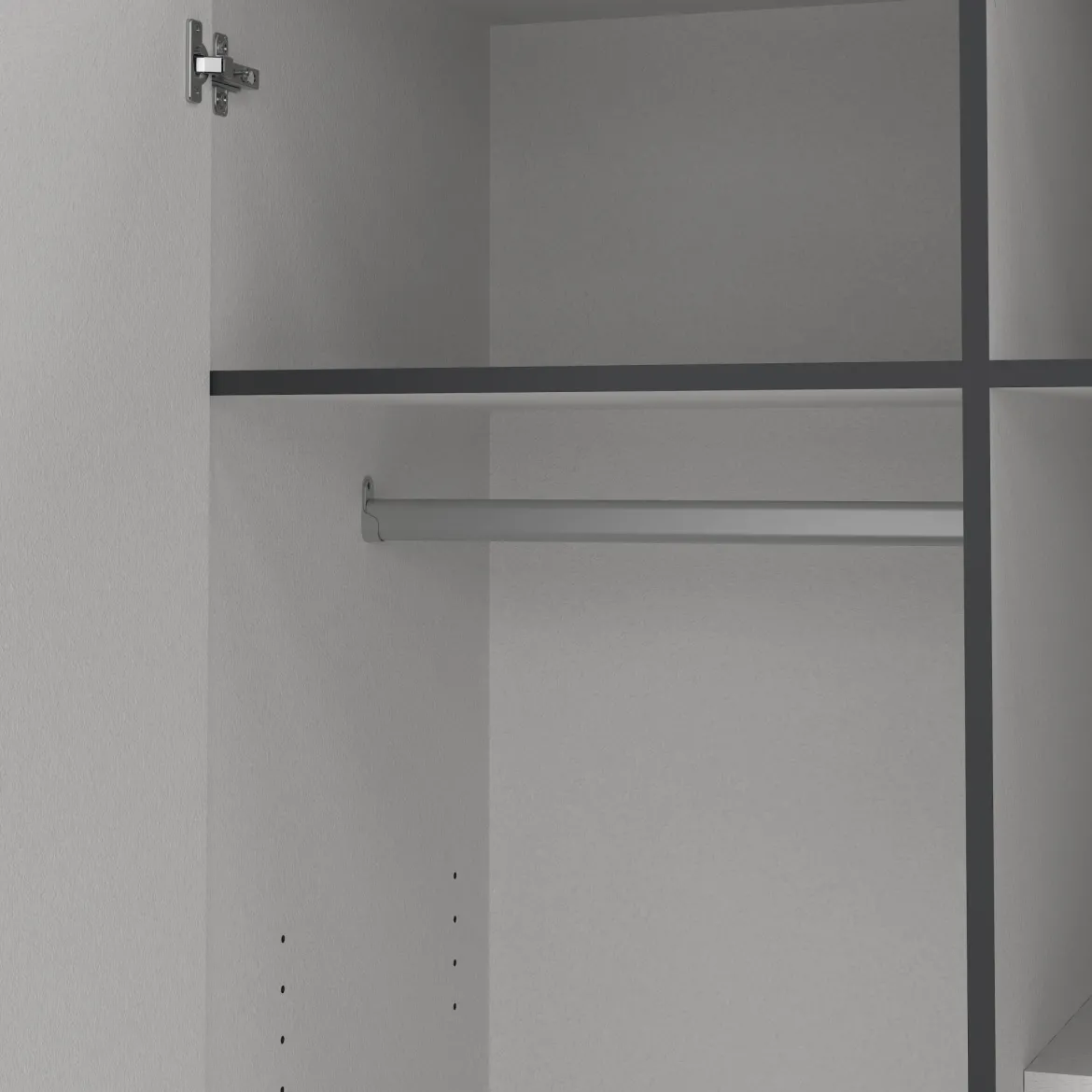 Guardaroba in legno grigio 98x200h cm - Sultani