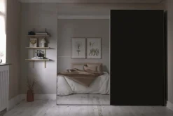 Guardaroba in legno nero 250x218h cm - Acciano