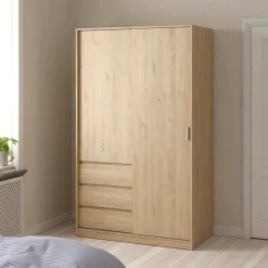 Guardaroba in legno rovere 118x200h cm - Sanjose