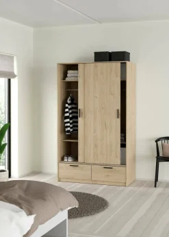 Guardaroba in legno rovere 147x200h cm - Simeon