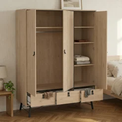 Guardaroba in legno rovere 195x200h cm - Epipola