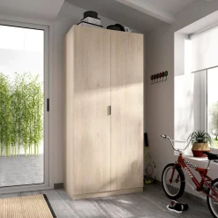 Guardaroba in legno rovere 90x184h cm - Aser