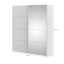 Guardaroba largo bianco lucido 182x220h cm - Seraphin