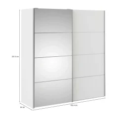 Guardaroba 5 ripiani bianco 182x201h cm - Cerreto