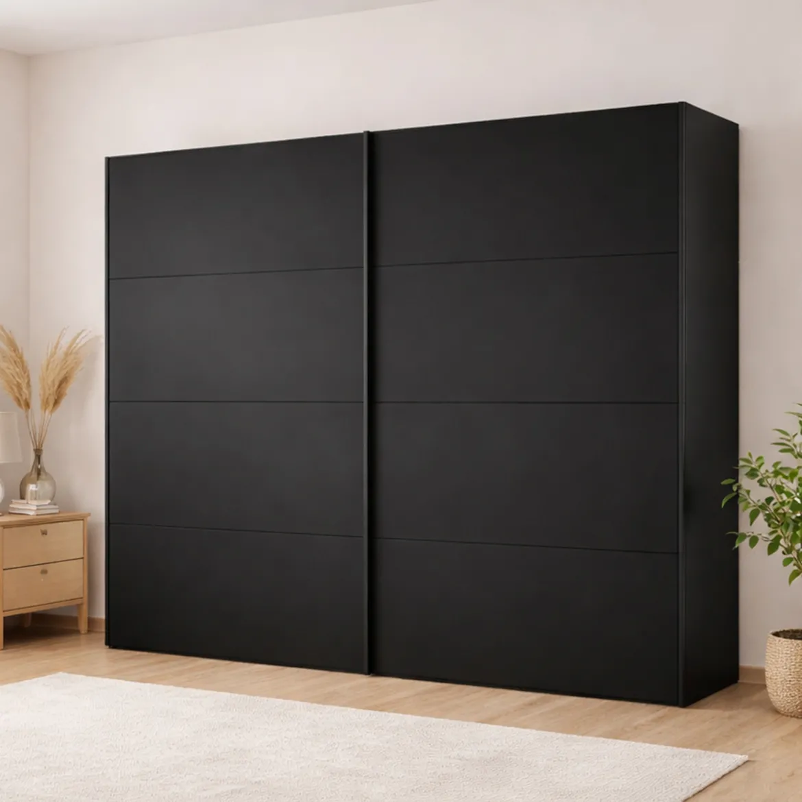 Guardaroba 10 ripiani nero 242x220h cm - Kauri