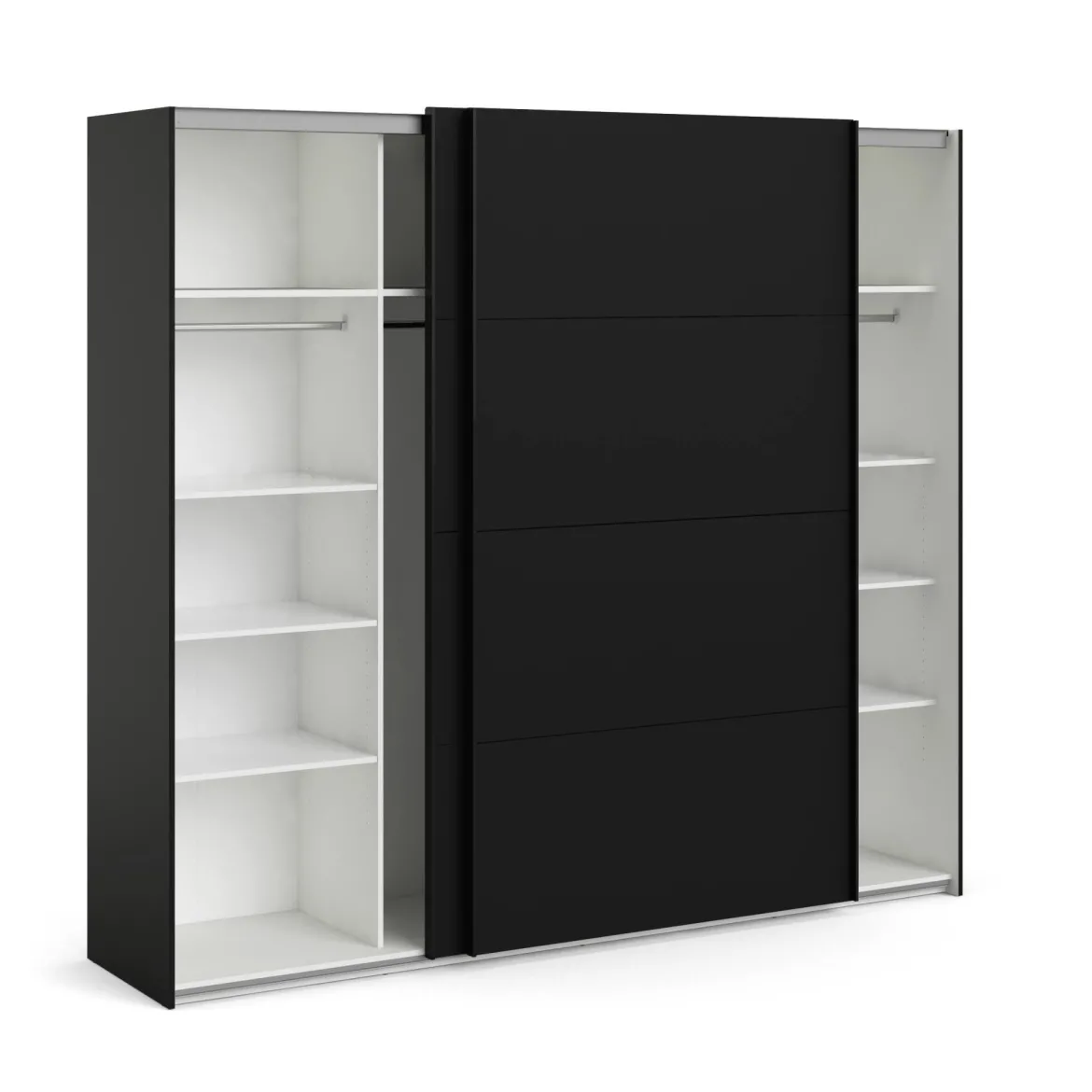 Guardaroba 10 ripiani nero 242x220h cm - Kauri