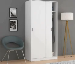 Guardaroba salvaspazio bianco 102x199h cm - Zagabria
