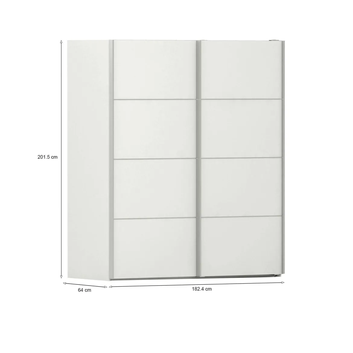 Guardaroba salvaspazio bianco 74x179h cm - Malvito
