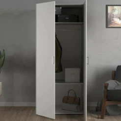 Guardaroba salvaspazio bianco 78x175h cm - Mimma