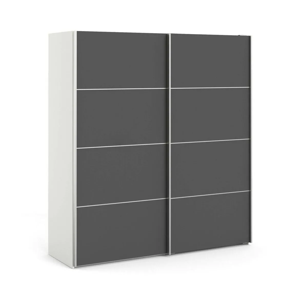 Guardaroba salvaspazio bianco e grigio 182x201h cm - Attilio