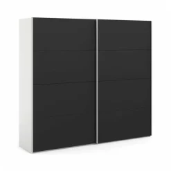 Guardaroba salvaspazio bianco e nero 242x220h cm - Kauri