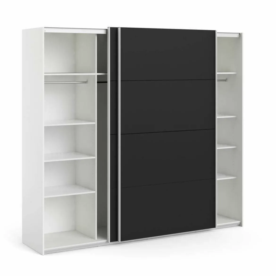 Guardaroba salvaspazio bianco e nero 242x220h cm - Kauri
