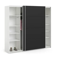 Guardaroba salvaspazio bianco e nero 242x220h cm - Kauri