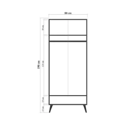 Guardaroba salvaspazio multicolore 80x190h cm - Atomic