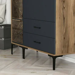 Guardaroba salvaspazio noce e antracite 80x200h cm - Anfo