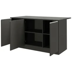 Isola cucina minimal con ante 155x90x90h cm antracite e ardesia - Tartaro