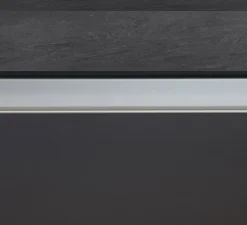 Isola cucina minimal con ante 155x90x90h cm antracite e ardesia - Tartaro