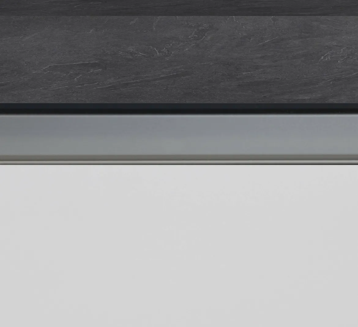 Isola per cucina moderna 155x90x90h cm bianca lucida e ardesia - Tartaro