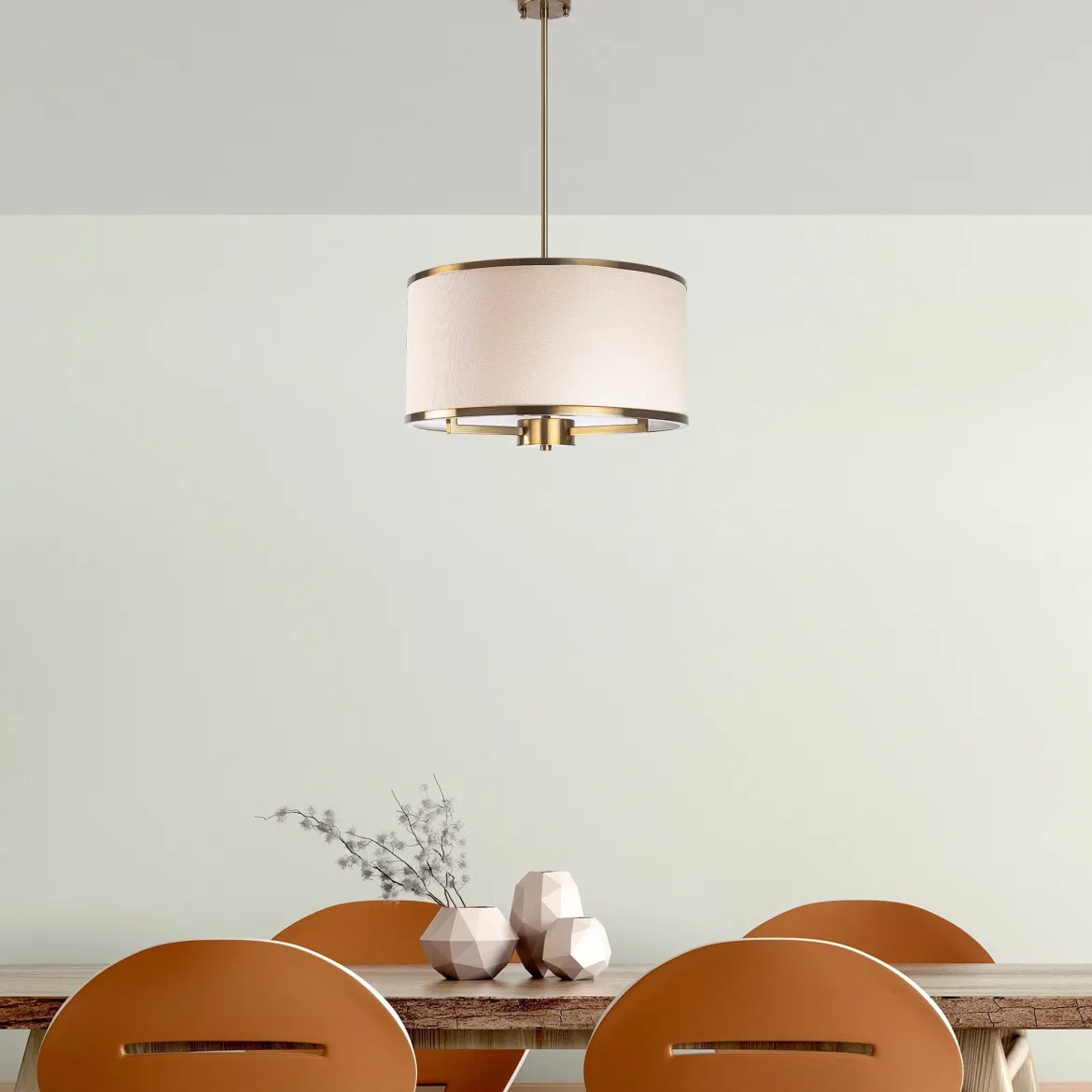 Lampada a Sospensione Bianco oro 942flg1371 Colore Struttura oro - Rovegno