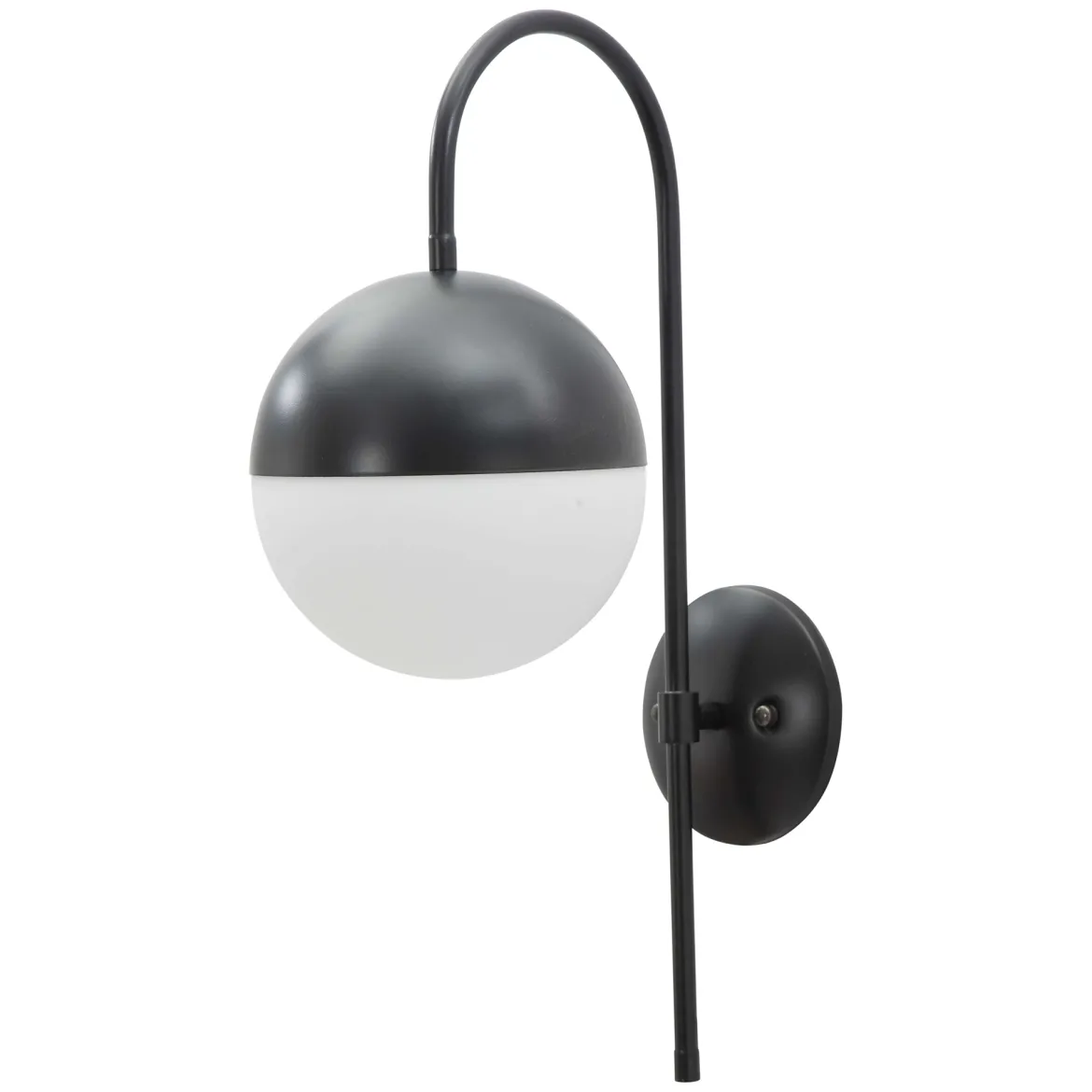 Lampada da Parete Nero Bianco Necessaria 1 Lampadina Attacco e14, Indoor - Haines