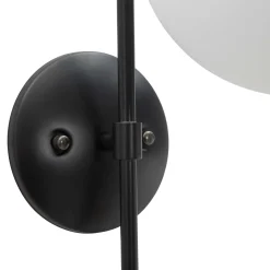 Lampada da Parete Nero Bianco Necessaria 1 Lampadina Attacco e14, Indoor - Haines